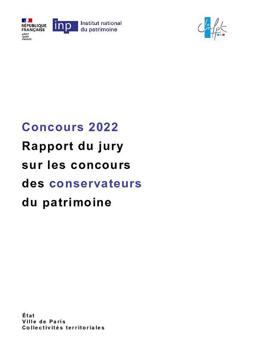 Rapport du jury sur les concours des conservateurs du patrimoine - 2022 ...